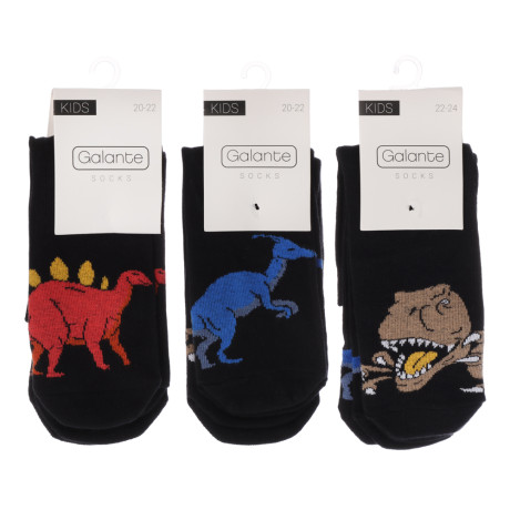 GALANTE Набор детских носков 2 пары, р.20-22/р.22-24 71% хлопок, 24% полиэстер, 5% спандекс, 4 диз.