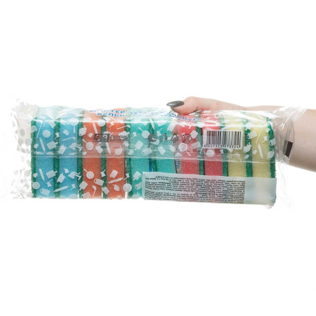 Губка для посуды Мистер Бульк M 10шт  МБ 104 х30