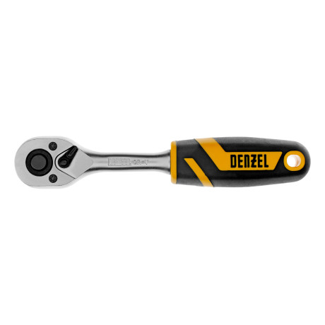 Ключ-трещотка 1/4", 90 зубьев, с быстрым сбросом, CrV Denzel