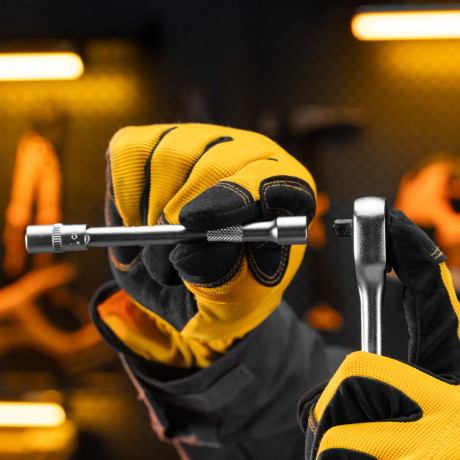 Ключ-трещотка 1/4", 90 зубьев, с быстрым сбросом, CrV Denzel