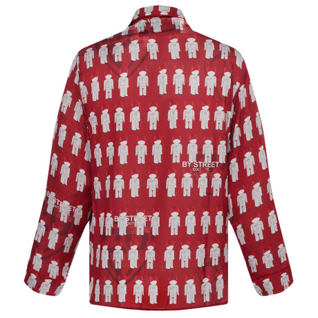 Пижама "Card" red, женская, красный с рисунком, разм. one size