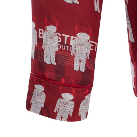 Пижама "Card" red, женская, красный с рисунком, разм. one size