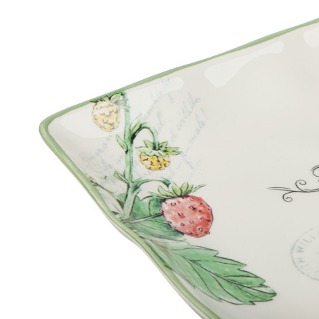 MILLIMI Земляника Блюдо квадратное, 22х22х3см, керамика