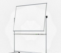 Доска магнитно-маркерная 100х180 лак вращ., на роликах Россия 142344