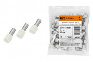 TDM наконечник-гильза штыревой втулочный изол. НШВИ F-12 Е1012 10мм2 (уп. 100шт., цена за ГУ) (10!)