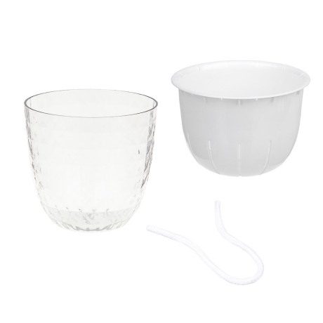 INBLOOM Кашпо 11х11см Кристалл, PET+PP