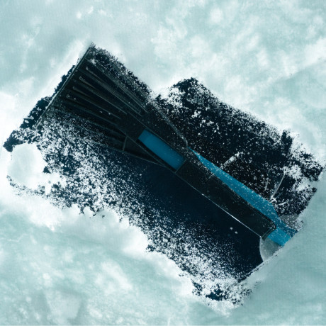 Щетка-сметка для снега со скребком 530 мм, бирюзовая Sparta