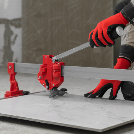 Плиткорез ручной монорельсовый 600 х 14 мм, ходовая каретка,9/4 рег. подшипников, литая станина// MTX