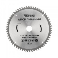 Диск пильный 255 мм х 60 зуб х 32/30 мм KRANZ (цена за шт) KR-92-0131