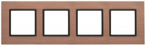 ЭРА 14 Elegance рамка СУ 4 мест.металл, медь+антр 14-5204-14 5961