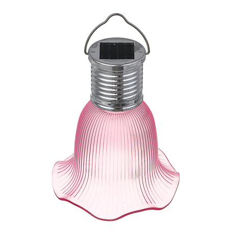 INBLOOM Фонарь подвесной на солн батарее Цветок 9.5х8см, 4LED, шампань, 1.2V 40mAh Ni-MH, пластик