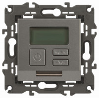 ЭРА Elegance мех. термостат(терморегулятор) унив. СУ 16A  титан (+5.+40°C) 14-4111-16 65790