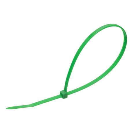 Хомуты, 250 x 3.6 мм, пластиковые, зеленые, 100 шт Сибртех