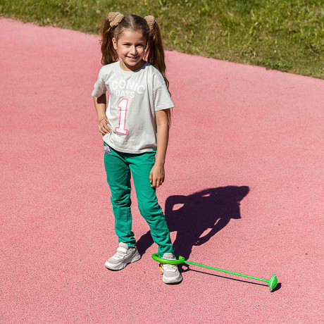 SILAPRO Нейроскакалка на ногу со светящимся роликом, PA,PP,PVC,PU,61x15x9см, 5 цветов