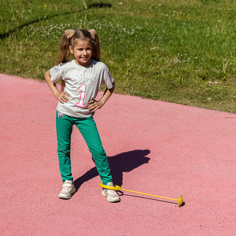 SILAPRO Нейроскакалка на ногу со светящимся роликом, PA,PP,PVC,PU,61x15x9см, 5 цветов