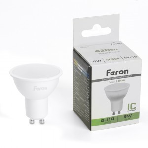 Feron MR16 GU10 230V 5W(420lm) 4000K 4K матовая 50x50 LB-24 51216