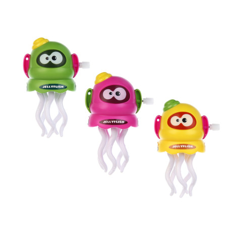 Заводная игрушка ИГРОЛЕНД "Веселая медуза", ABS, 9,5x5x5см