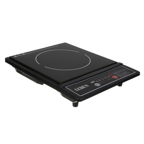Плитка индукционная тм LEBEN одноконфорочная 1500Вт, LED дисплей, защита от перегрева, чёрная