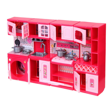 ИГРОЛЕНД Мебель для кукол, кухня с акс., ABS, PP, 11,1х5,3х23,6 см, 4 вида
