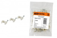 TDM скоба пластиковая плоская 12мм (уп. 50 шт., цена за уп.) (50!) SQ0513-0015