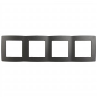 ЭРА 12 рамка СУ 4 мест., графит, 12-5004-12 9806