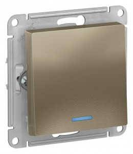 Systeme Electric AtlasDesign мех. выкл. СУ 1 кл. шампань (пл.осн., инд.) ATN000513 (10!)