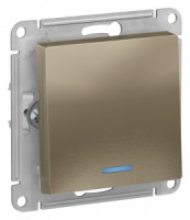 Systeme Electric AtlasDesign мех. выкл. СУ 1 кл. шампань (пл.осн., инд.) ATN000513 (10!)