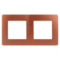 ЭРА 12 рамка СУ 2 мест. САТИН, медь 12-5102-14 8489