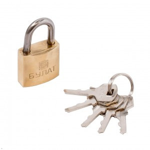 БУЛАТ ВС 1125 латунный 5кл. d=4,5мм Замок навесной72,12)