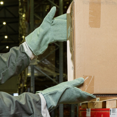 Рукавицы брезентовые огнеупорные, одинарный наладонник, 2 размер Сибртех