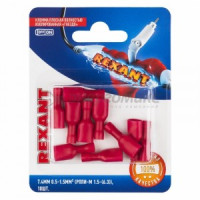 REXANT клемма плоская полностью изолированная гнездо - 7.4мм 0.5-1.5мм (10!),  06-0393-A