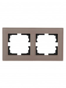 Lezard VESNA рамка акрил СУ 2 мест., гориз., кофейная матовая 742-M6780-147