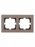 Lezard VESNA рамка акрил СУ 2 мест., гориз., кофейная матовая 742-M6780-147