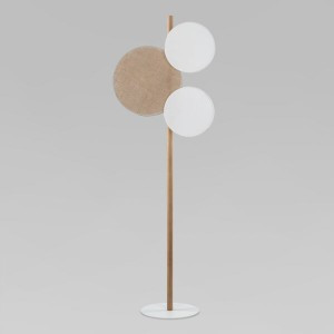 TK Lighting Торшер 3x15W 550х550х1500 дерево белый/корич. Pulse 5960