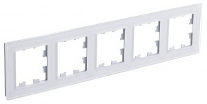 Systeme Electric AtlasDesign Nature рамка СУ 5 мест. стекло белый ATN320105