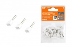 TDM наконечник-гильза втулочный изолир. НШВИ(2) 0,75-10 Белый (уп.20шт, цена за уп) SQ0568-0048
