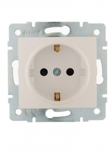 Lezard KARINA мех. роз. СУ 1 мест. 16А шторки, ПБТ жемчужно-бел. перламутр (корп. ABS) 707-3088-124B