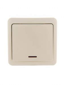 Lezard VIOLA выкл. ОУ 1 кл. (инд.) крем (корп. ABS) 751-0300-111