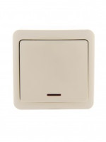 Lezard VIOLA выкл. ОУ 1 кл. (инд.) крем (корп. ABS) 751-0300-111