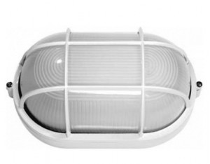 Светильник НПП1402 белый/овал с реш.60W IP54  IEK