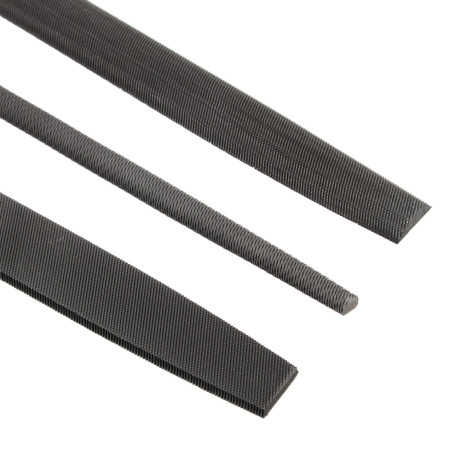 ЕРМАК Набор напильников 200мм 3шт(круглый, полукруглый, плоский),пластиковая двухкомпонентная ручка