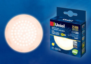 Uniel GX53 св/д 13W(1150lm) 3000K 2K 75x28 матовая LED-GX53-13W/WW/GX53/FR