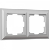 Werkel рамка СУ 2 мест. Fiore (серебрян.) (WL14-Frame-02 a038846)W0022206 a051024