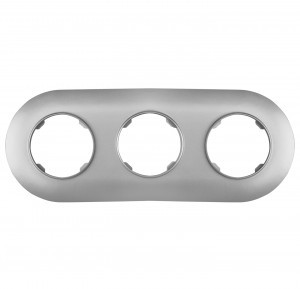 Bylectrica РЕТРО ПРОВАНС круг Рамка 3 мест.,  (ЮЛИГ.735212.501 серебро)