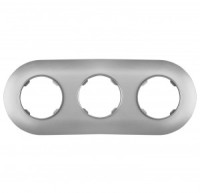 Bylectrica РЕТРО ПРОВАНС круг Рамка 3 мест.,  (ЮЛИГ.735212.501 серебро)