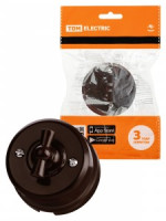 TDM РЕТРО ВИВИ выкл. ОУ поворотный 2 кл. (бантик) (ABS-пластик) 10А коричневый  SQ1820-1406