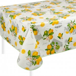 Скатерть ПВХ с бейкой 135*110см,МАЖОР арт 597/30 "Лимоны"/105343