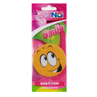 NEW GALAXY Ароматизатор бумажный &quot;Смайл&quot;, 5 гр., Бабл Гам, дизайн GC