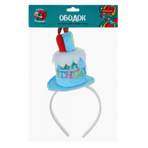 Капитан Весельчак Ободок праздничный в виде шляпы, полиэстер, пластик, 27x12,5 см, 2 цвета
