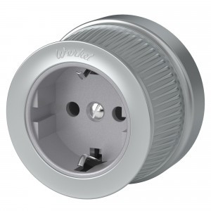 Werkel роз. ОУ 1 мест. 16A Retro земля (Матовый хром) Ретро WL19-10-01 a051638